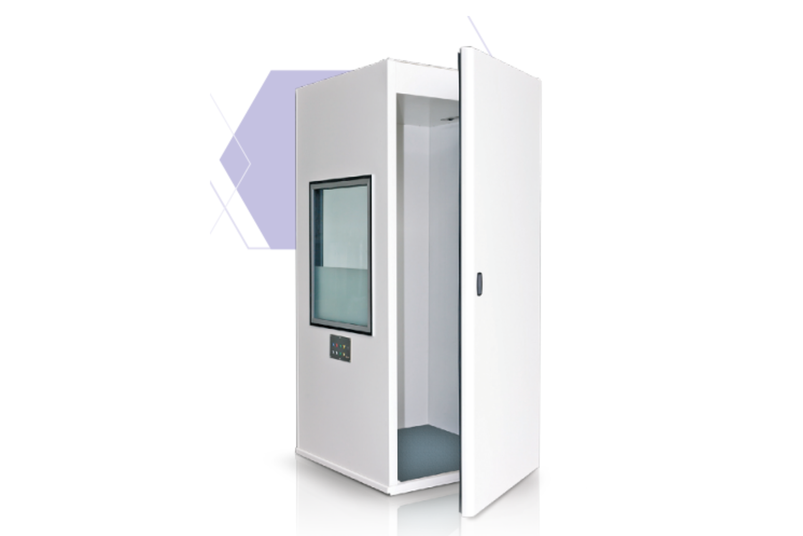 Bettermeditech Trading Provides the pre-assembled 250s booth for easy maneuverability, fitting standard doorways with integrated audiometer features, and provides unassembled kits with customizable door orientations.